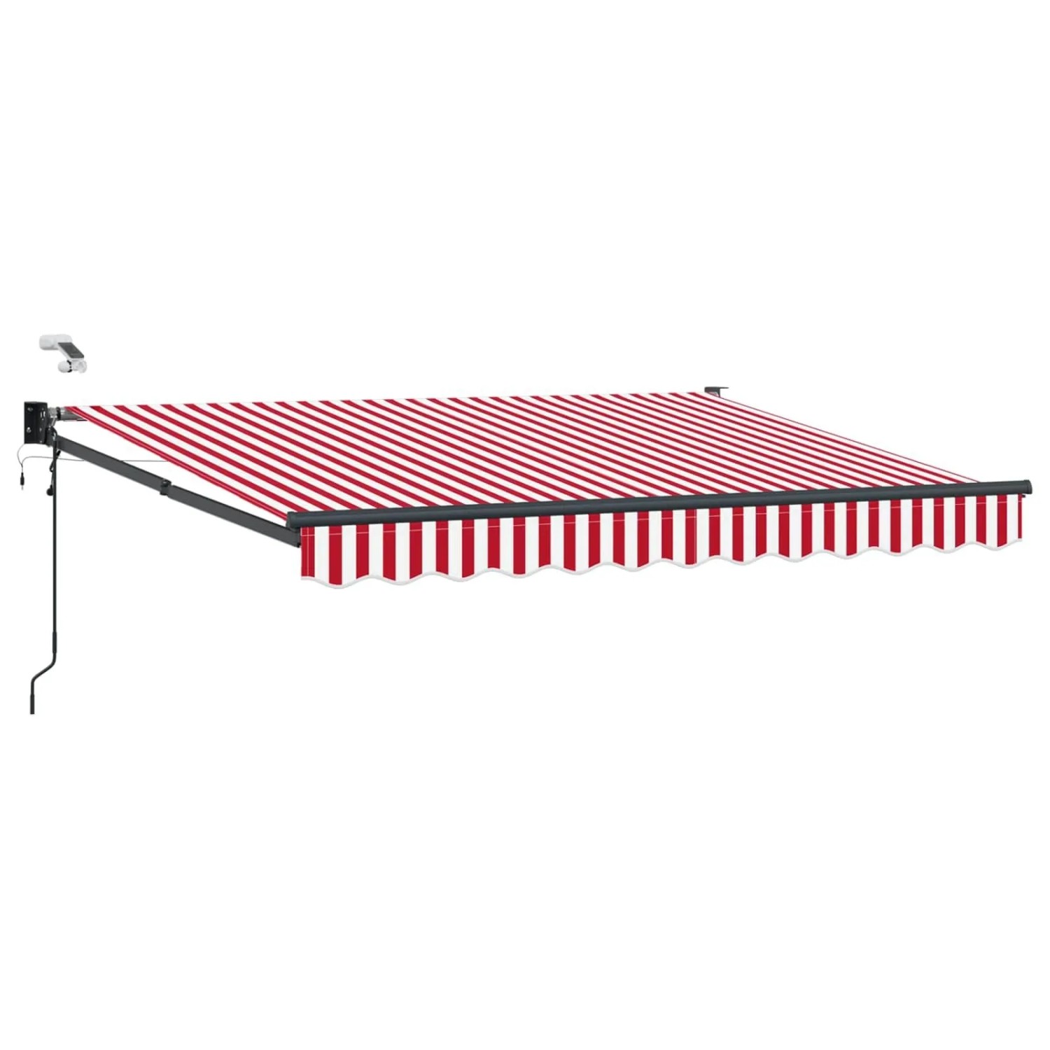 vidaXL Elektrische Ausziehbare Markise Rot und Weiß 3 x 2,5 m 3419768