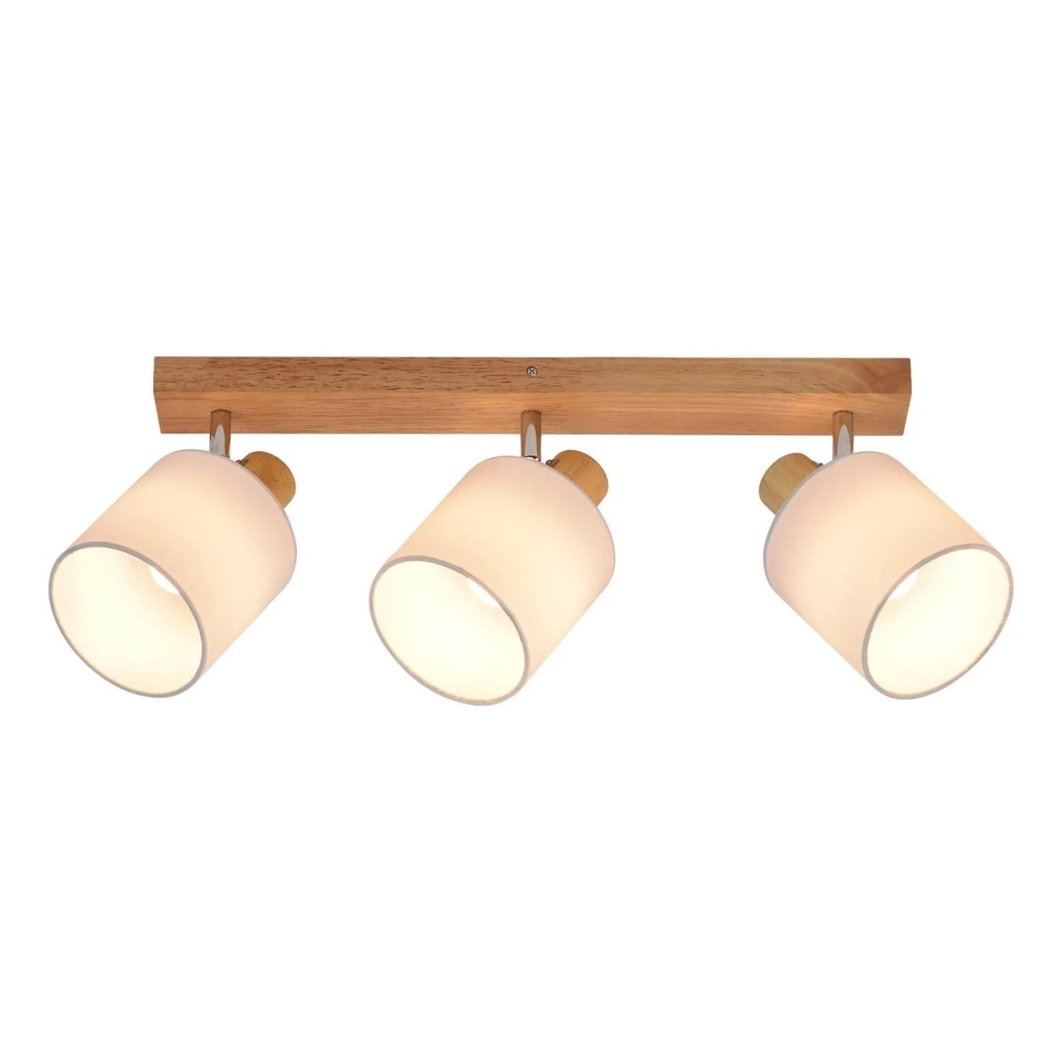 ZMH LED Deckenlampe 3 Flammig Holz Vintage Schwenkbar 350 E14 max. 25 W ohne Leuchtmittel
