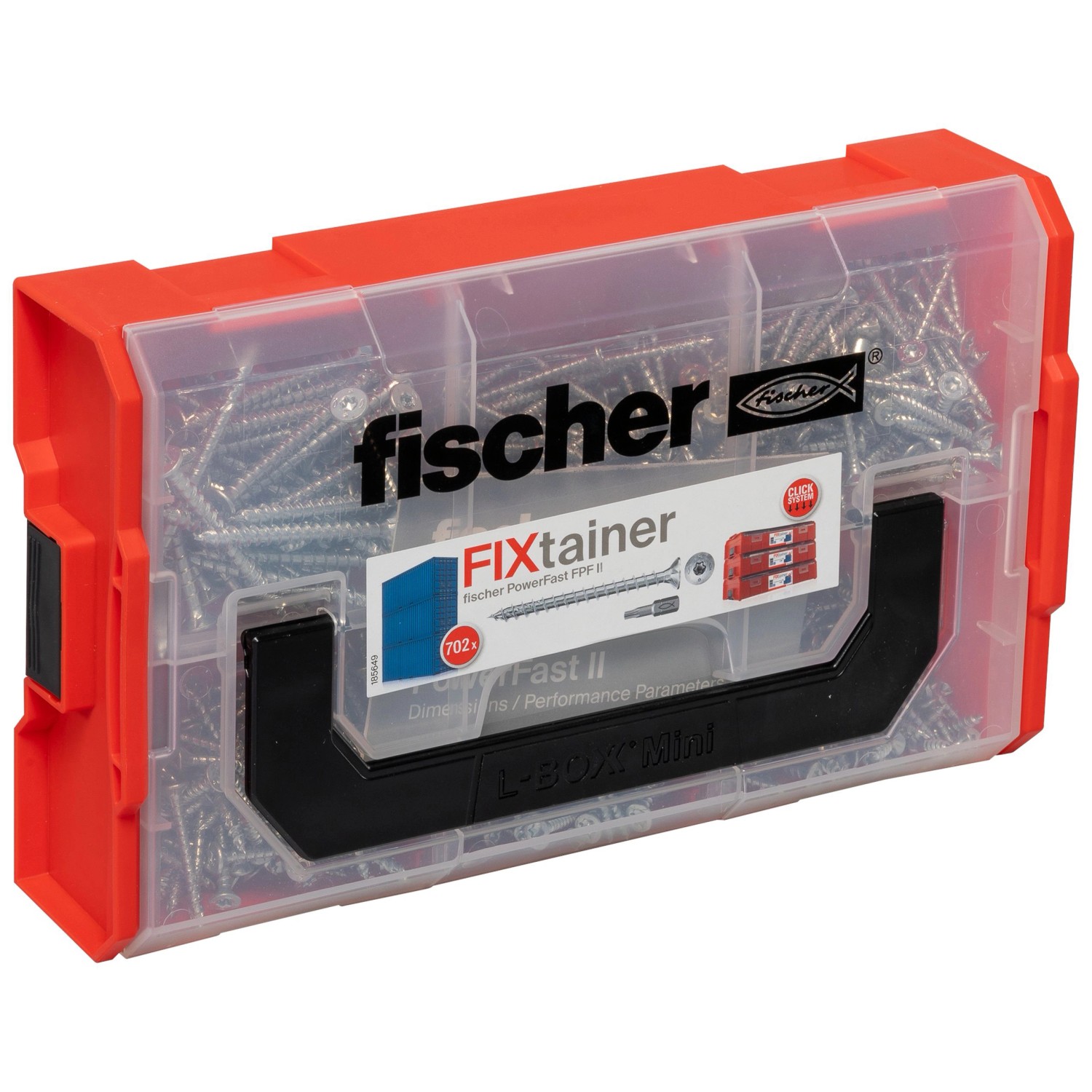 Fischer Schrauben-Box FIXtainer - PowerFast II Senkkopf/Vollgewinde 700 Stück