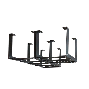 Schwarzes Schulte Deckenregal 3er Set, 121,5x87x37,5 cm, zur Montage an der Decke für zusätzlichen Stauraum.