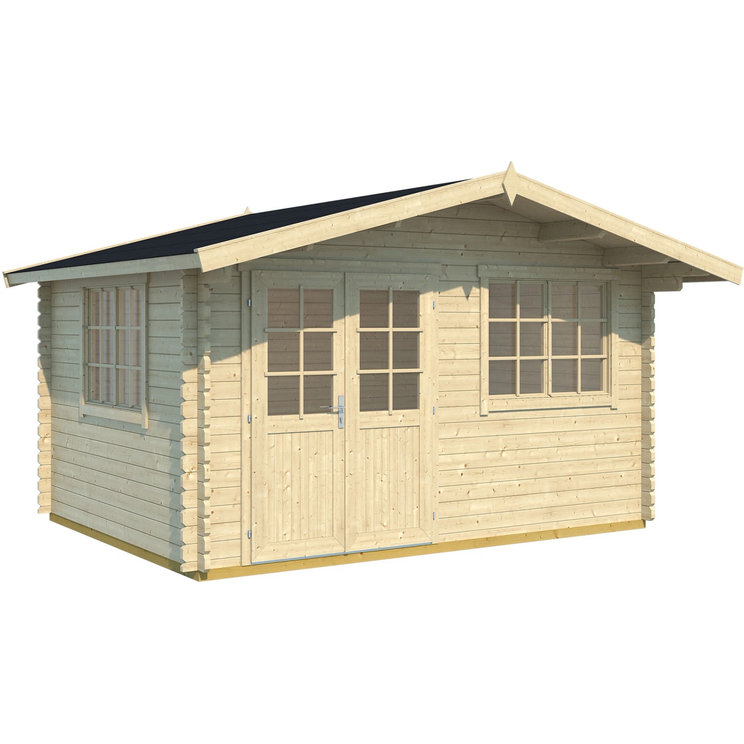 Sonstige Holz-Gartenhaus/Gerätehaus Gartenhaus/Gerätehaus 401 Satteldach Unbehandelt 390 cm