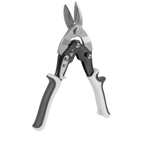 STAHLWERK Blechschere für Linksschnitt, Metallschere mit Stahlklingen und ergonomischem Griff.