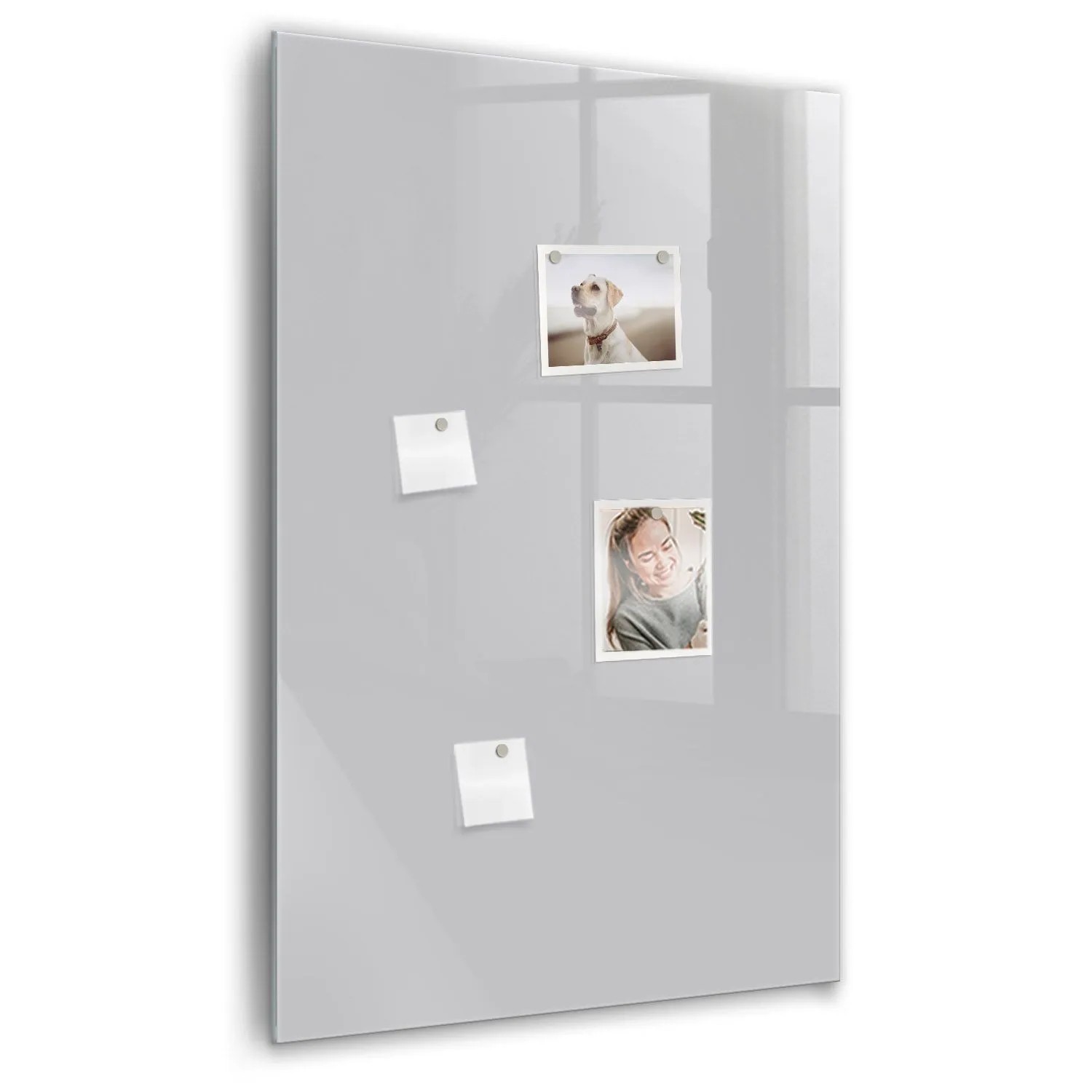 Tulup Glasmagnettafel Hellgraue Farbe 60x90 cm Glastafel Magnetisch Beschre günstig online kaufen