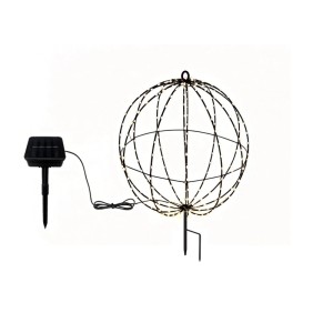 Globo-Solarleuchte Mattschwarz 40 cm H 30 cm Ø