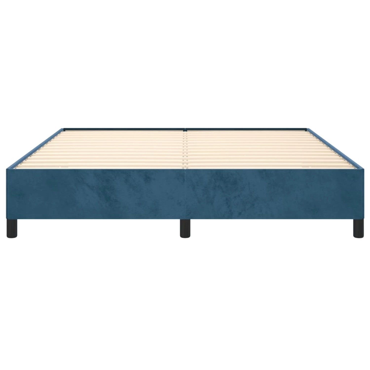 Dunkelblaues Samt-Bettgestell 180x200 cm von vidaXL für erholsamen Schlaf.