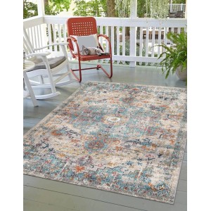 Floornovo Indoor & Outdoor Teppich Nr. 181 Gemustert 290 x 200 cm