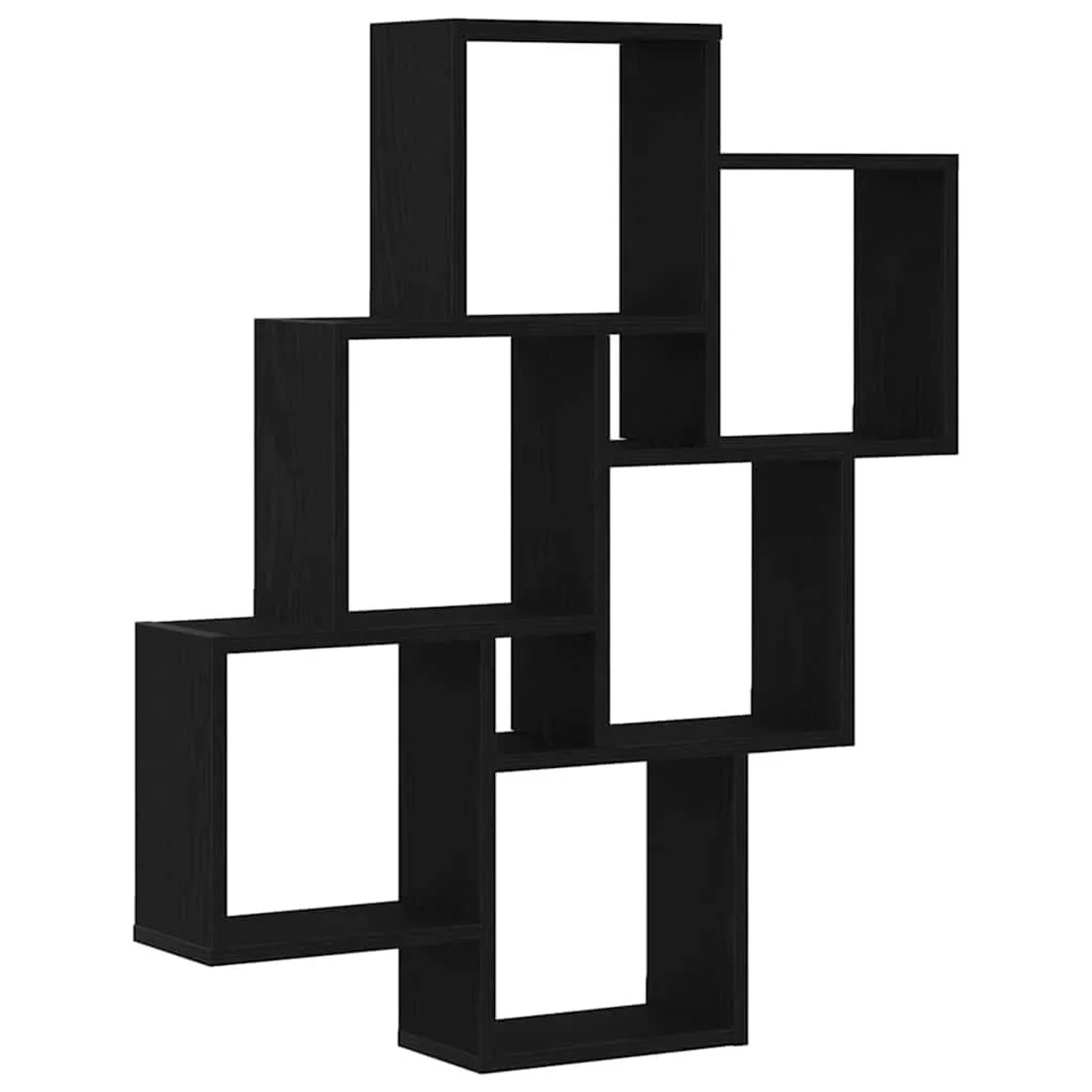 vidaXL Wandregal Schwarz Eichen-Optik 78 x 15 x 93 cm Holzwerkstoff 862649