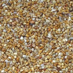 Gelber Zierkies (2-4 mm) von Nuber, ideal als Bodengrund für Aquarien.