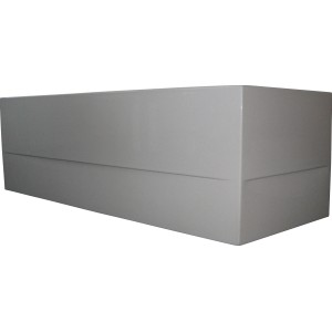 Weiße Acrylschürze (links) für Badewanne Galia II zur einfachen Badewannenverkleidung.