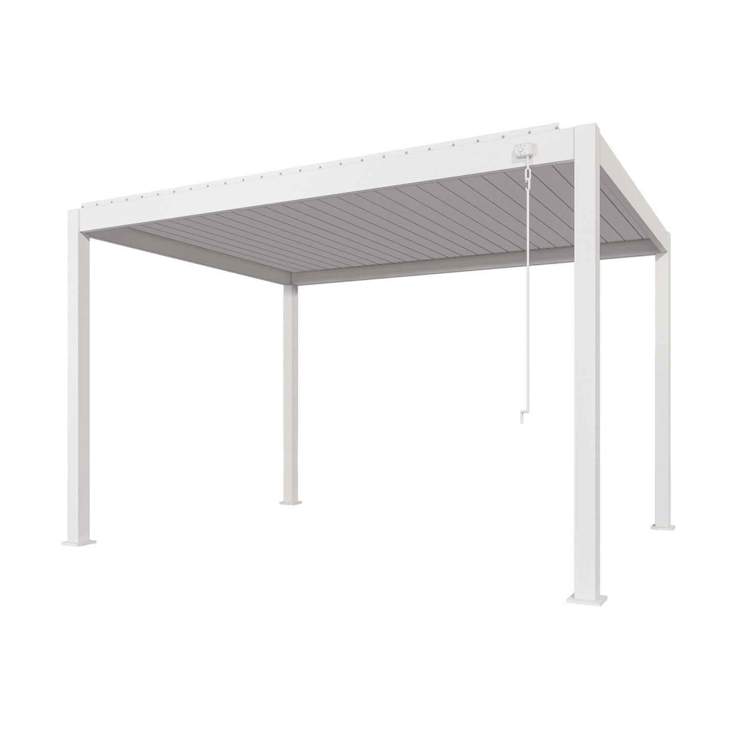 Dreamgarden Pergola 3 x 3 x 2,5 m Tropea Manuell Weiß Lamellendach günstig online kaufen