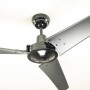 Schwarzer Pepeo Industrie Deckenventilator Vourdries, 142 cm Durchmesser, ohne Steuerung.