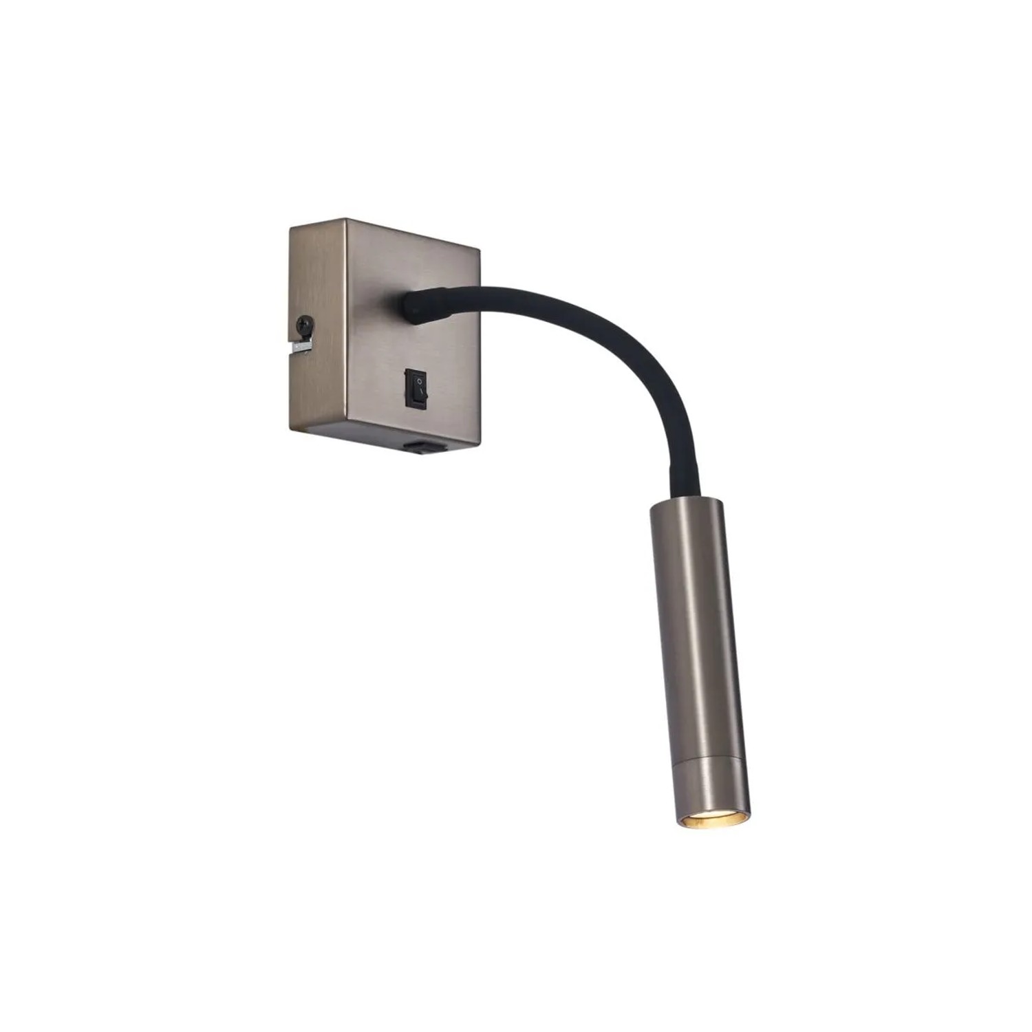 QAZQA Moderne Wandleuchte in Gunmetal mit USB-C-Anschluss Gosna