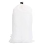 Verpacktes Tarnnetz vidaXL, weiß, mit Kordelzug und Aufbewahrungstasche.