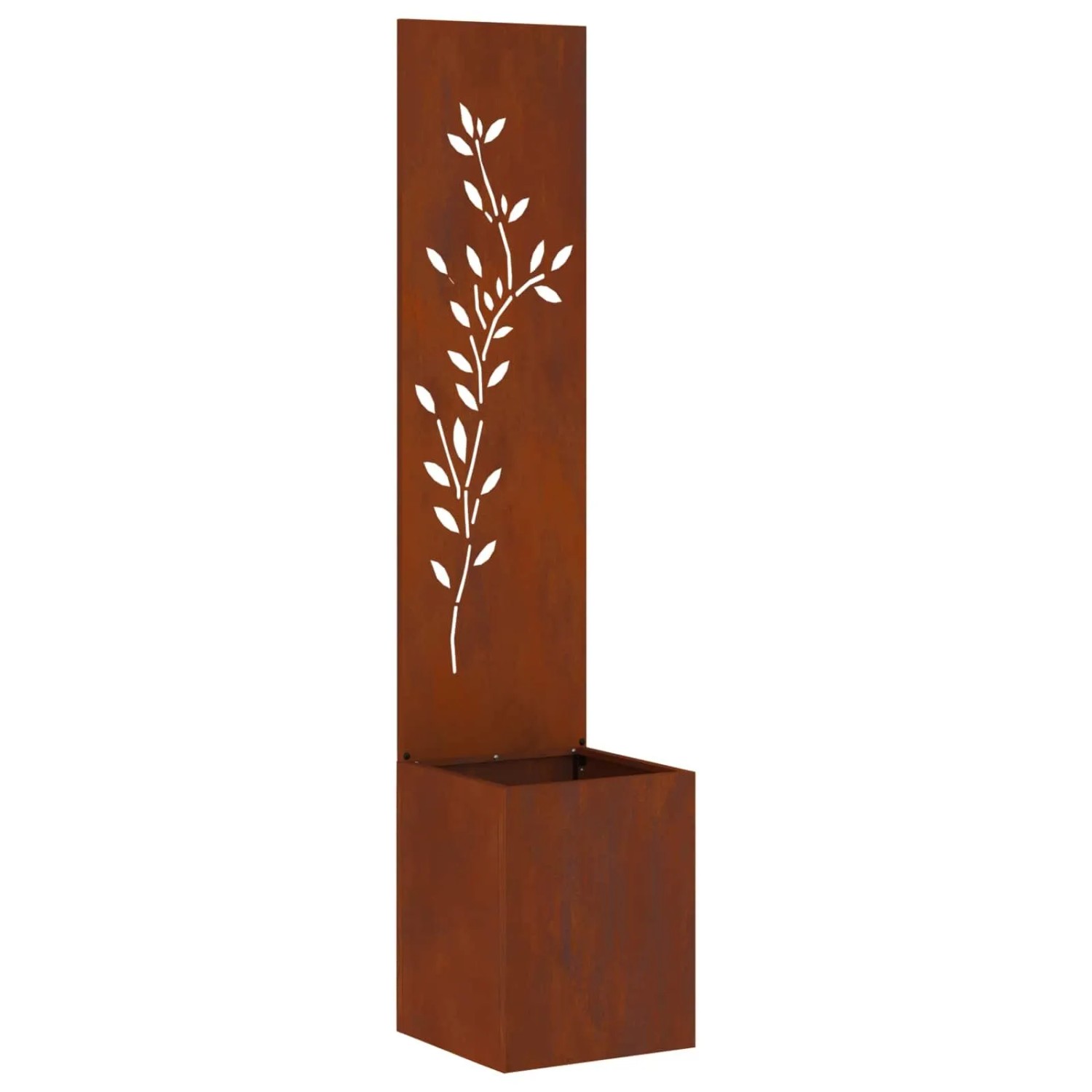 vidaXL Garten Sichtschutz-Leinwand Floral Rostig 32 x 32 x 150 cm 876412