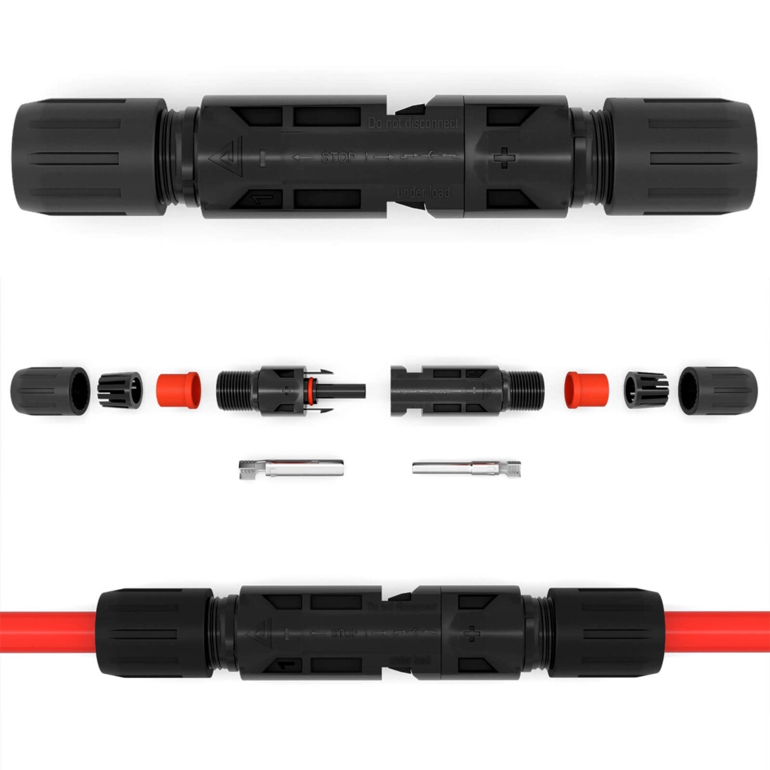 hb-digital Solarstecker Set, 10 Paare, für 4mm² oder 6mm² Solarkabel, IP68