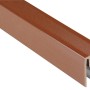 Kovalex WPC Seitenabschluss in Braun, 4,8x6,4x250cm für Terrassendielen.
