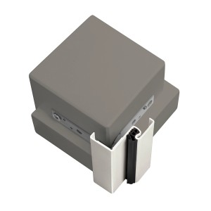 EcoStar Eckzarge, lichtgrau, 100x200 cm, für Tür links/rechts. Stabile Stahlzarge für den Innenausbau.