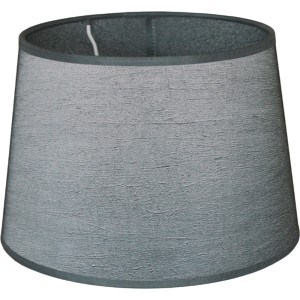 Lampenschirm Kera in Anthrazit aus Seide, konische Form. Geeignet für E27 Fassung.