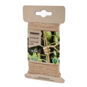 Windhager Jute-Bindedraht, 10 m Rolle, ideal für Garten und Hochbeet.