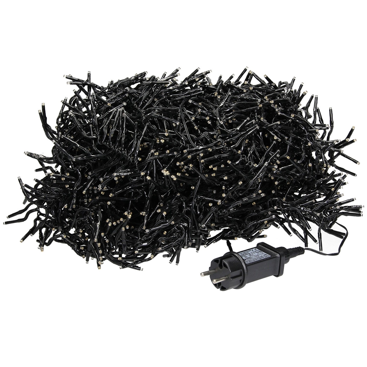 ECD Germany LED Büschel Lichterkette 22m 3000 LEDs Warmweiß Strombetrieb IP44