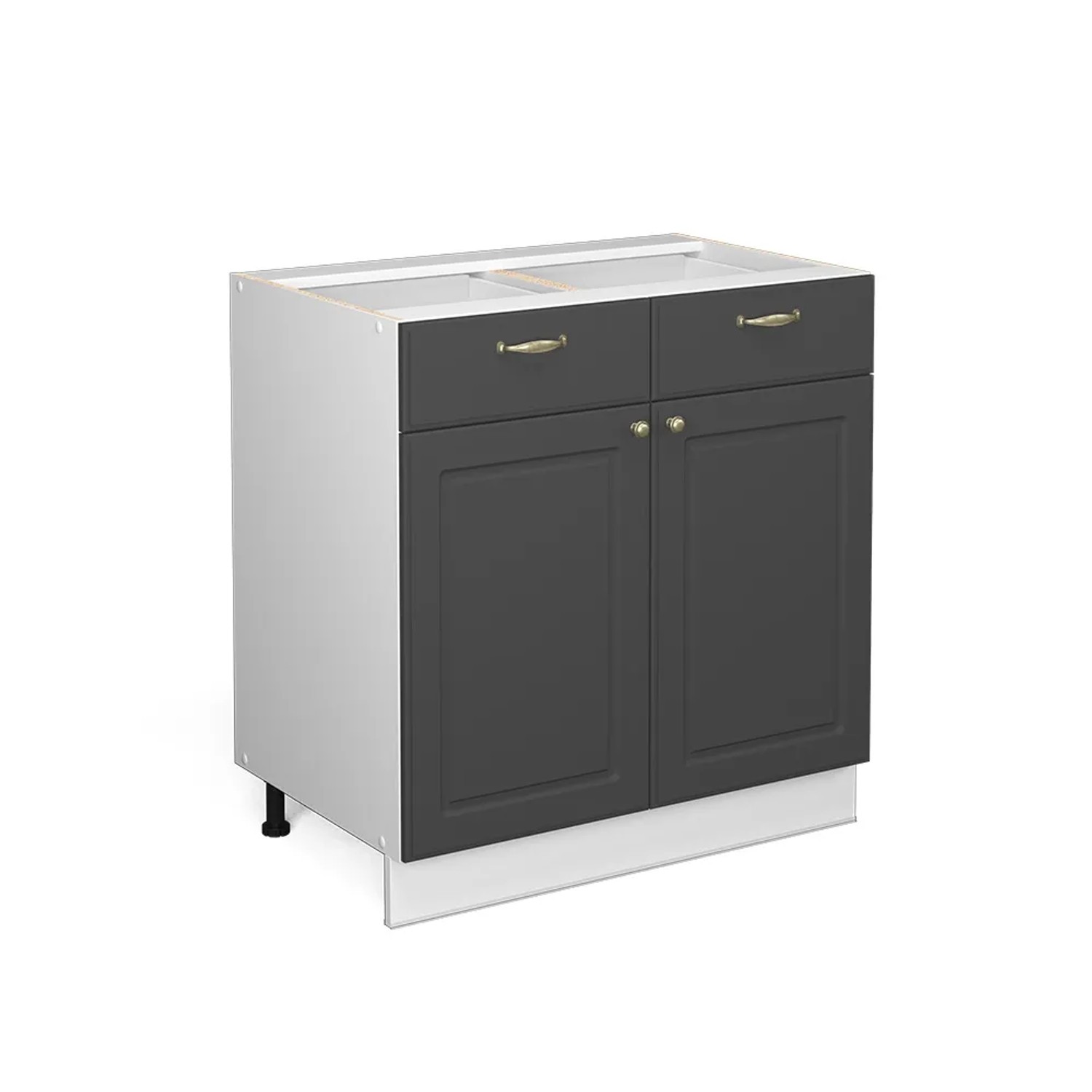 Vicco Badschrank Fame-Line Anthrazit-Gold/Weiß 80 x 82 cm ohne Arbeitsplatte