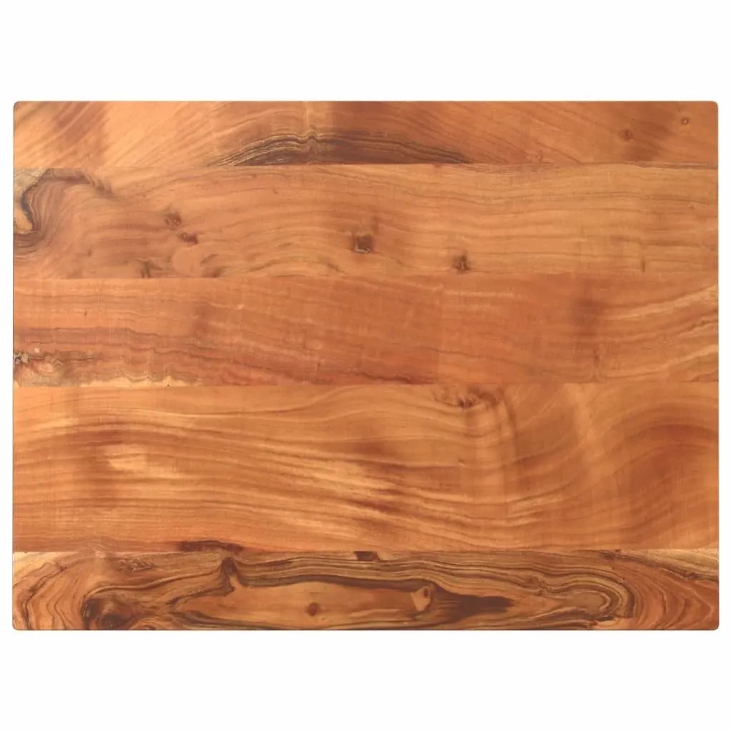 vidaXL Tischplatte 80x50x2,5 cm Rechteckig Massivholz Akazie 370917