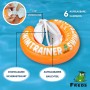 Freds Swim Academy Schwimmreifen Classic Orange für Kinder von 2-6 Jahren mit Sicherheitsgurt und 6 Kammern.
