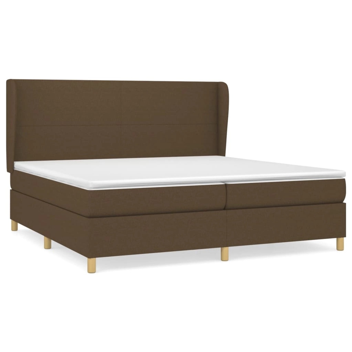 vidaXL Boxspringbett mit Matratze Dunkelbraun 200x200 cm Stoff1372844 günstig online kaufen