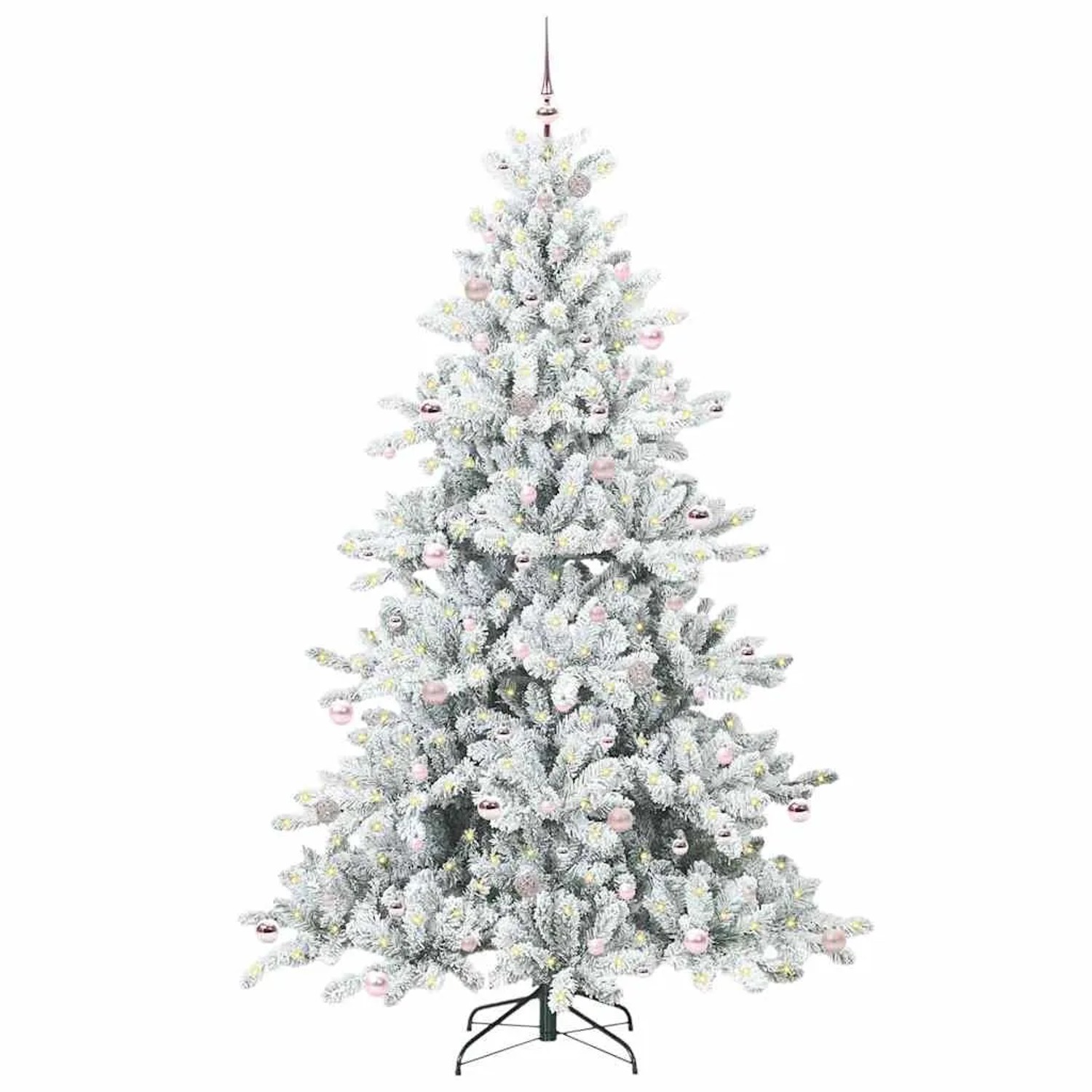vidaXL Künstlicher Klappbarer Weihnachtsbaum mit 300 LEDs 240 cm PVC 3397746