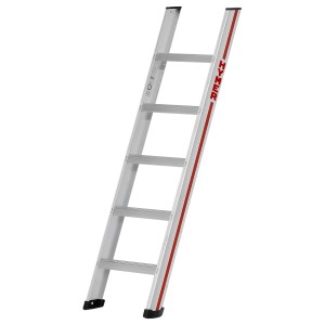 Hymer Stufenanlegeleiter mit 5 Stufen und D-Holm-Konzept für hohe Stabilität.