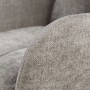 Detailansicht: Grauer Polsterstuhl aus dem 6er Set Homestyle4u, drehbar, Stoffstruktur sichtbar.