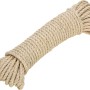Aufgerolltes Sisal Seil, Ø 6mm, 20m Länge, naturfarben, für vielfältige Anwendungen im Innen- und Außenbereich.