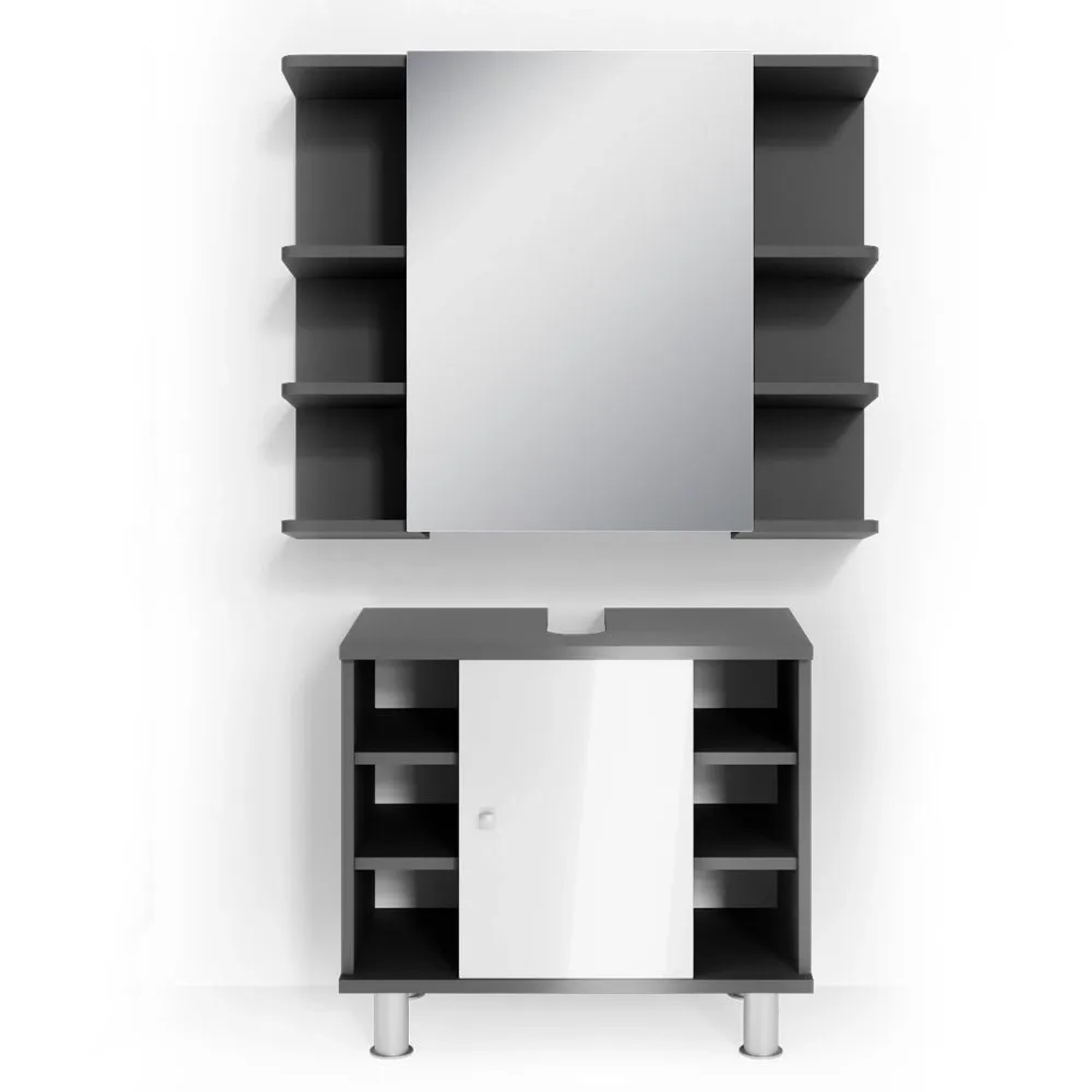 Vicco Badmöbel-Set Fynn Anthrazit 60 x 54 2-teilig
