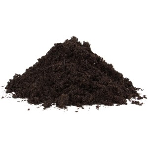 Haufen Floragard Bio Hochbeeterde, torfreduzierte Erde für Hochbeete und Gärten.