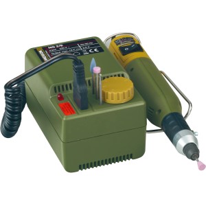 Proxxon Netzgerät NG 2/E mit Miniaturwerkzeug und Zubehör.