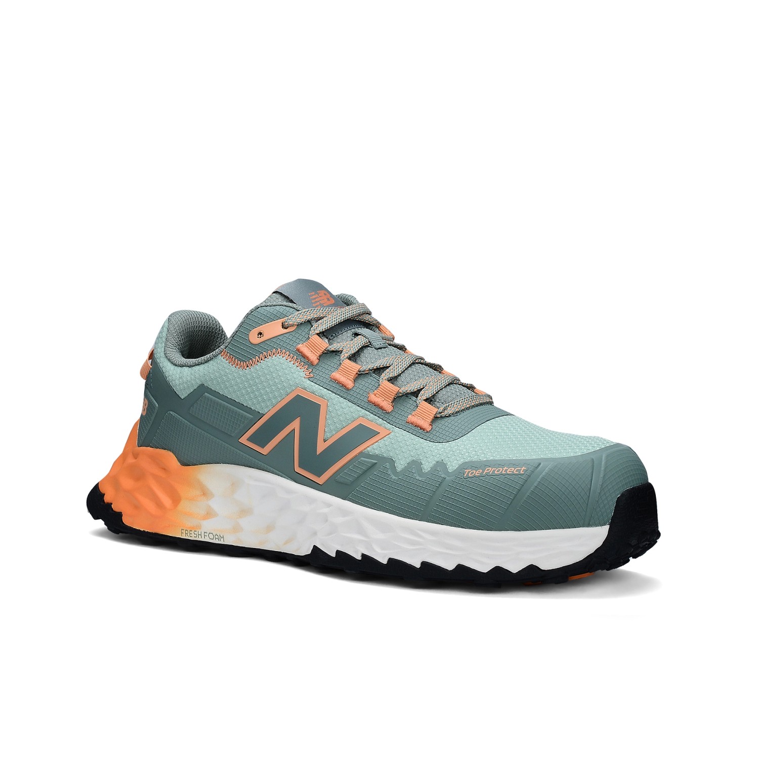 New Balance Cremorne Damen Sicherheitsschuh S3L in Aqua-Pumpkin, Größe 35,5.
