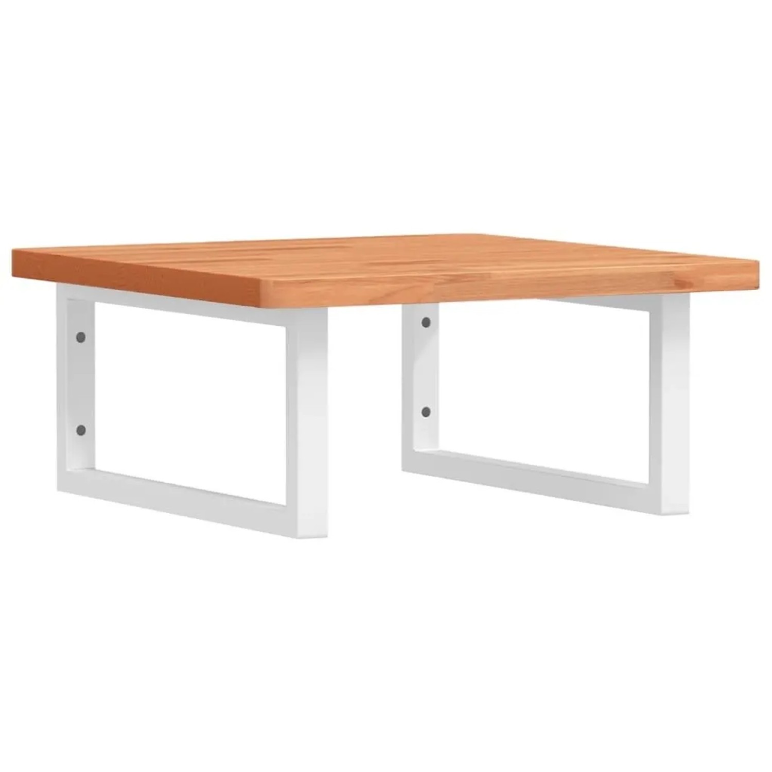 vidaXL Waschbeckenregal Wandmontage Stahl und Massivholz Buche 3302424