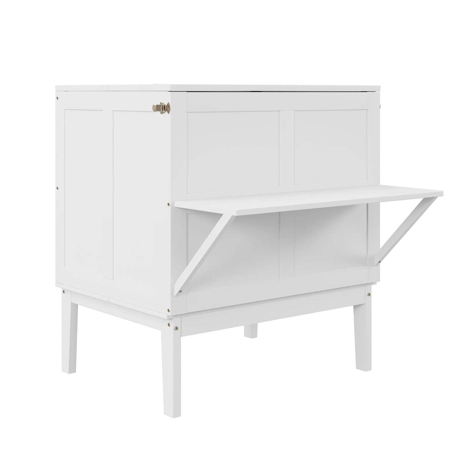 okwish Schrankbett 90x200cm mit Lattenrost Wandbett Schlafzimmer Weiß ohne Matratze_7