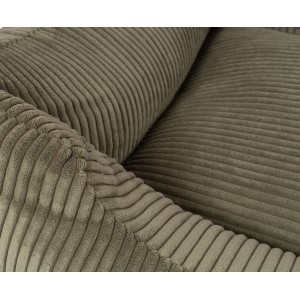 Detailaufnahme: Knuffelwuff Hundebett Olivia Cord XXL, khaki, Struktur und Material des Hundekörbchens.