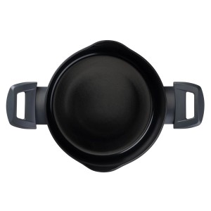 Fackelmann Topf Statement, 20 cm, mit Glasdeckel und Ausgießfunktion, Innenansicht.