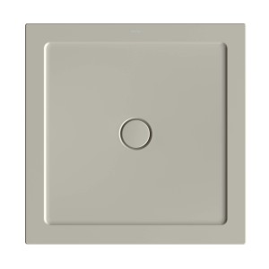 Quadratische, extraflache Bette Duschwanne Stage 90x90 cm in Stone Optik mit mittigem Ablauf.