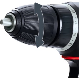 Detailaufnahme des Bohrfutters vom Einhell Akku-Bohrschrauber TH-CD 12-2 Li.