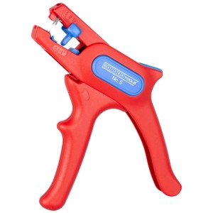 WEICON Abisolierzange No.6, 1000 Volt, rot/blau, für präzises Abisolieren von Kabeln.