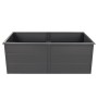 Westmann Hochbeet Primus aus Metall, 2x1m, Anthrazit, mit Schneckenschutz.