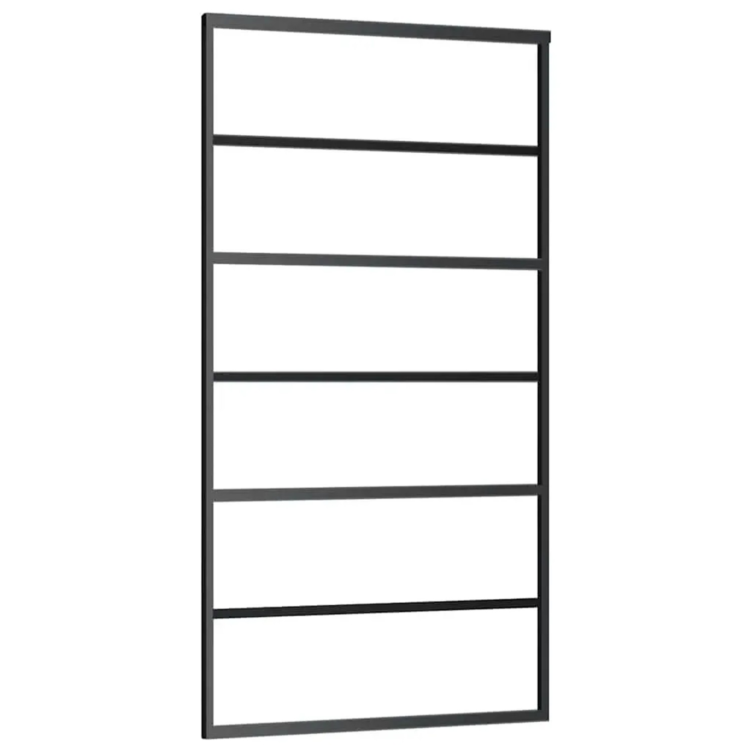 vidaXL Schiebetür ESG-Glas und Aluminium 102x205 cm Schwarz 151016
