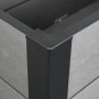 Detailaufnahme WPC Balkonhochbeet Grau-Schwarz mit Alu-Pfosten, Ecke