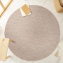 Runder, beiger Ayyildiz In- & Outdoor-Teppich Relax, 160x160 cm, in Sisaloptik. Wetterfest und robust.