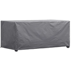 Graue Perel Schutzhülle für Gartentisch, max. 160 cm breit.