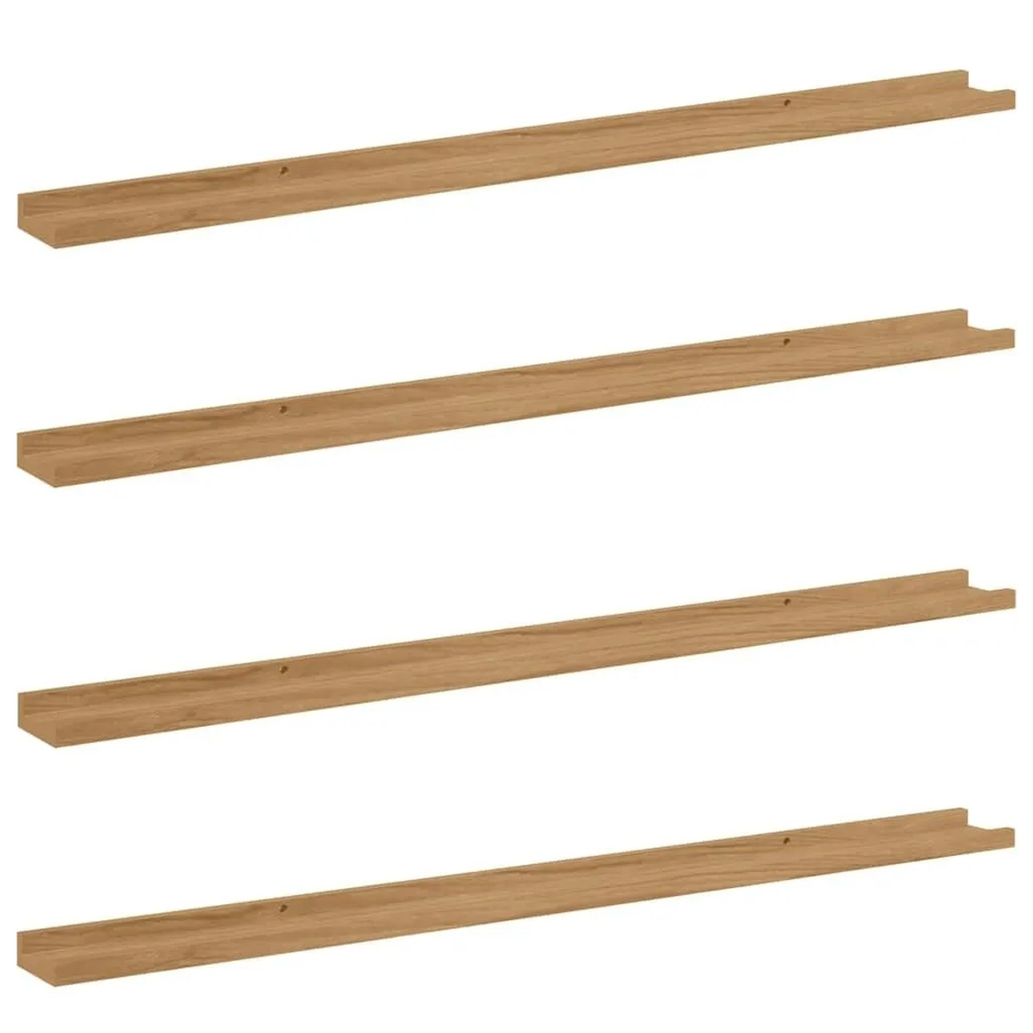 vidaXL Wandregal mit Regal 4 Stk Braun 115 x 9 x 3 cm Holzwerkstoff 42020020