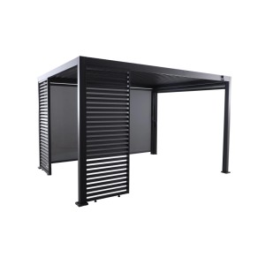 MWH FF-Eco-O Lamellenwand 93cm, anthrazit, feststehend, für Pergola. Bietet Privatsphäre im Garten.